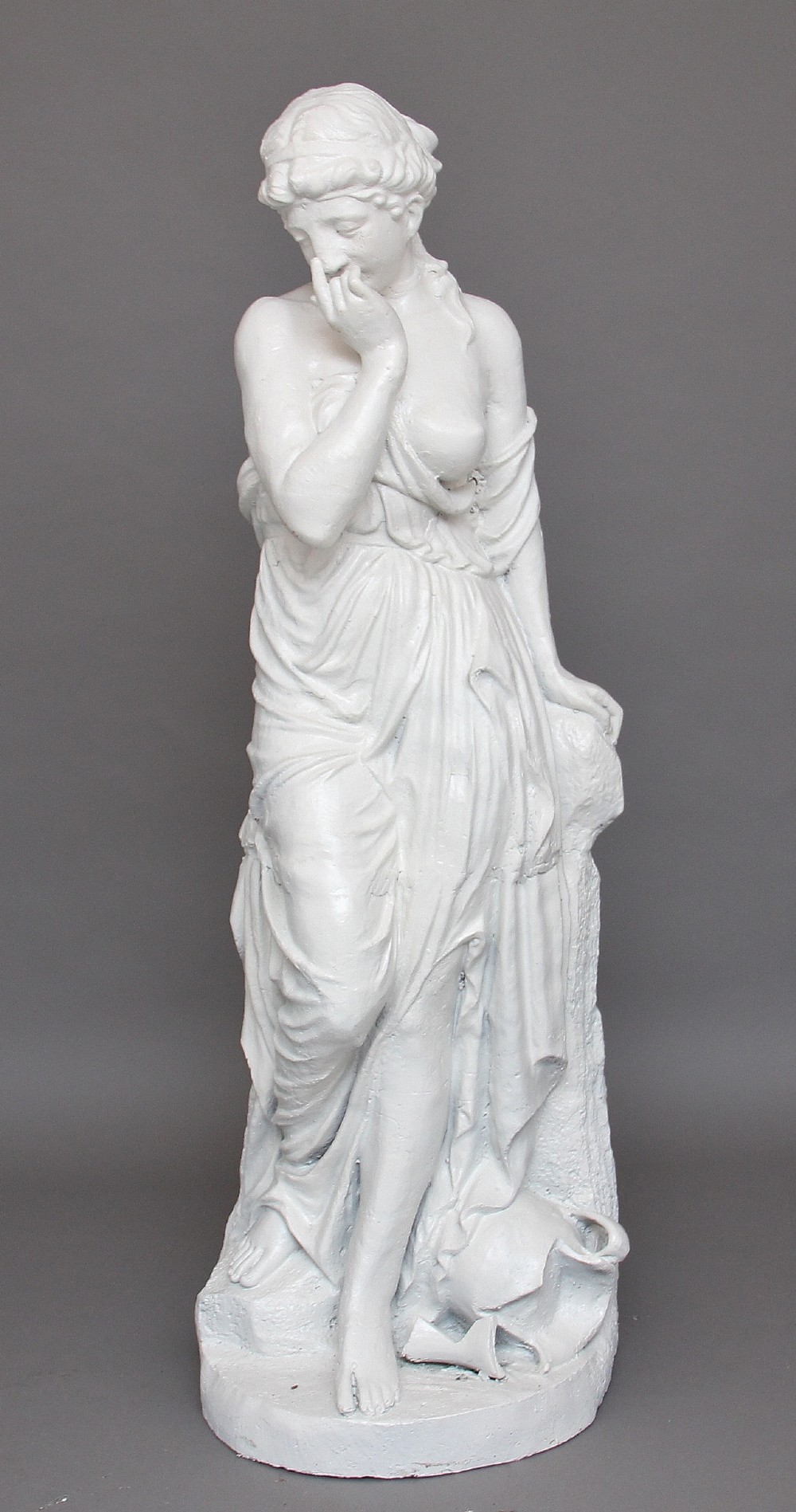 19th Century life size cast iron statue