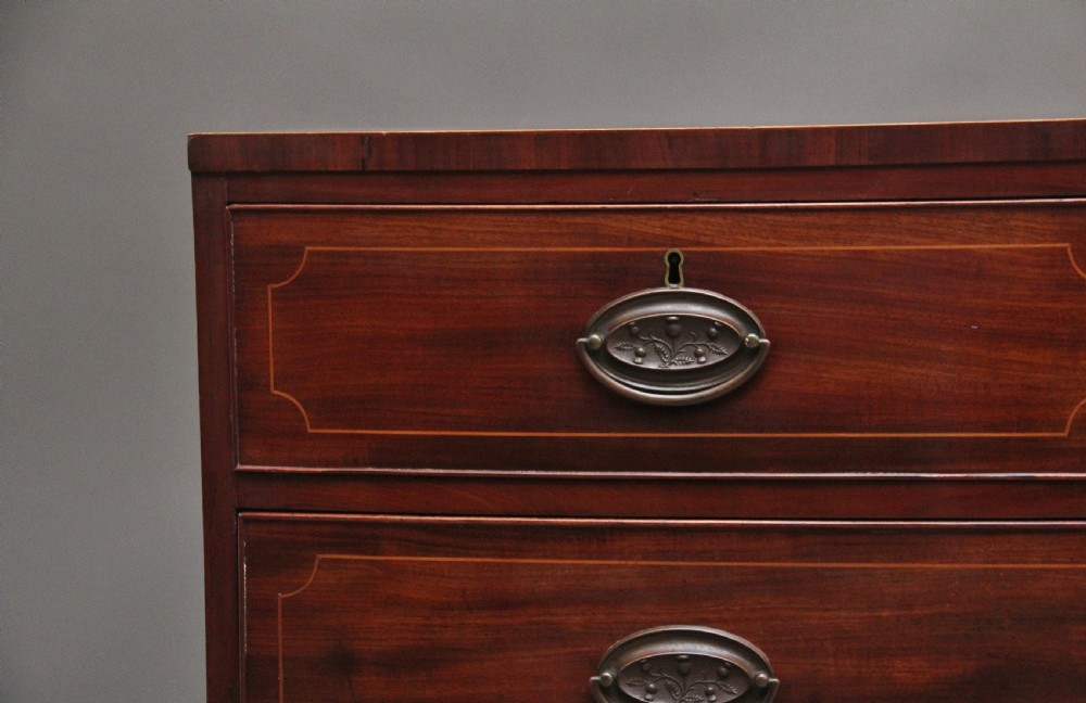 Early 19th Century inlaid mahogany bowfront chest of drawers View III