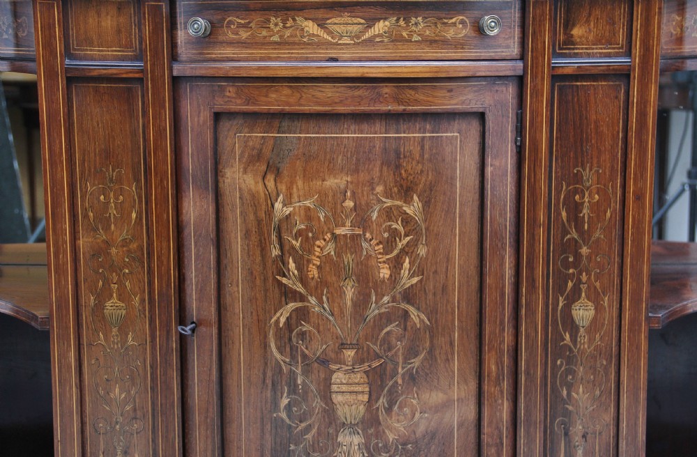 19th Century inlaid rosewood cabinet View XII