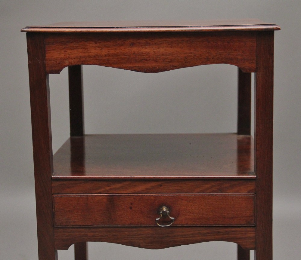 19th Century mahogany bedside table View VIII