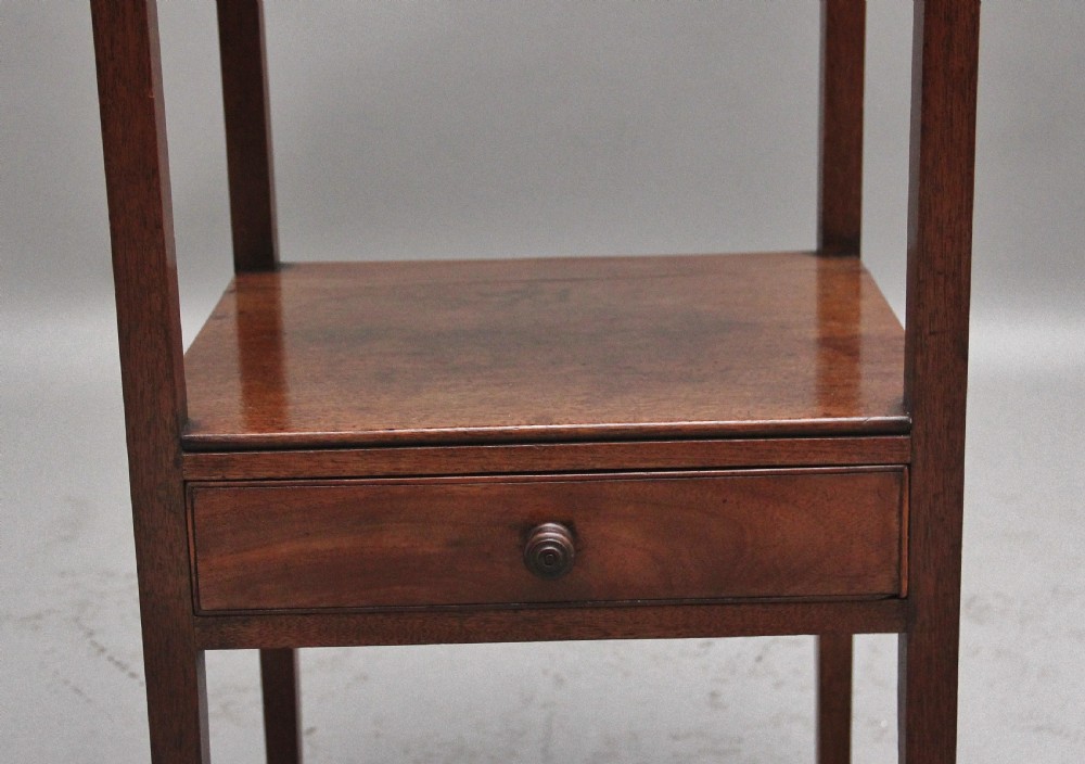 19th Century mahogany bedside table View VIII