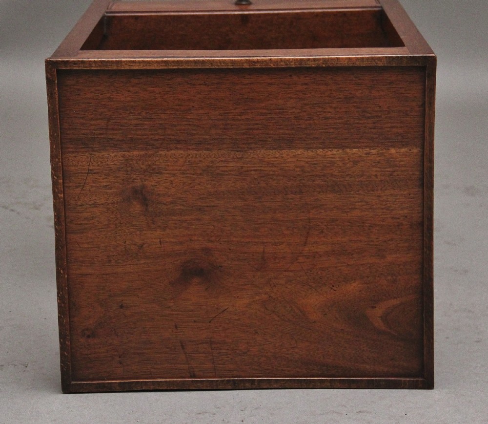 19th Century mahogany bedside table View IX