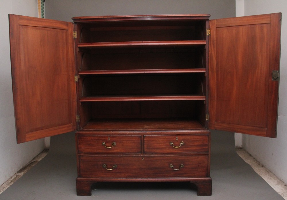18th Century mahogany press cupboard  View II