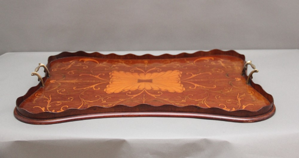 19th Century inlaid mahogany tray View III