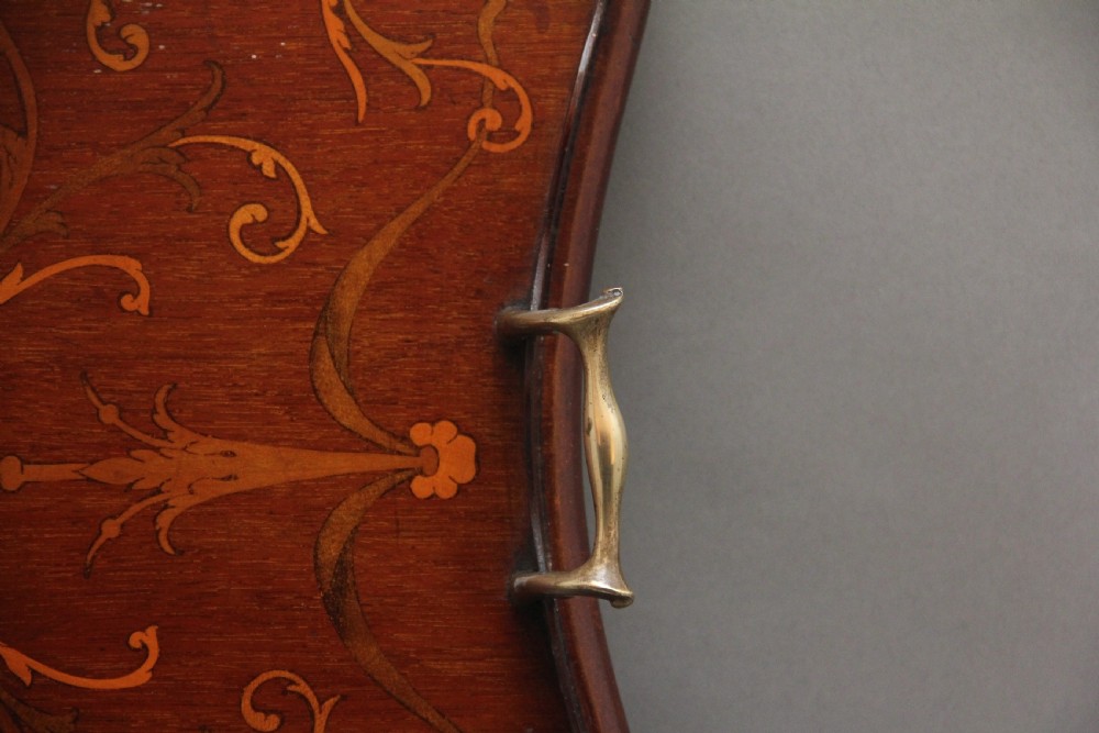 19th Century inlaid mahogany tray View VI
