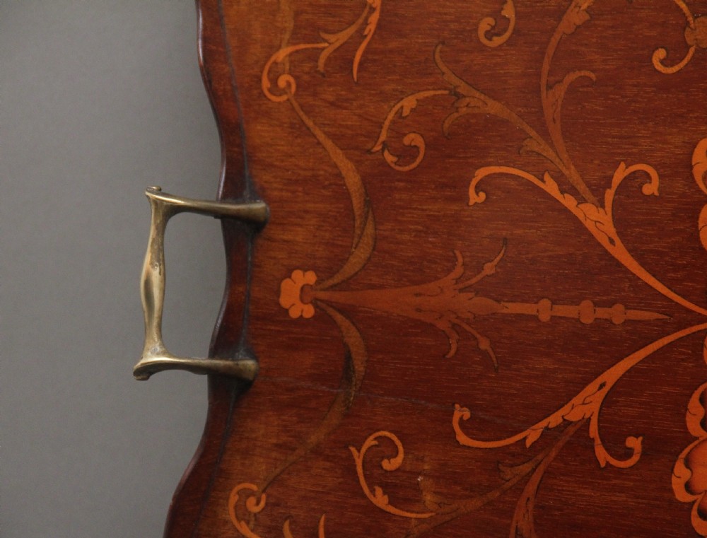 19th Century inlaid mahogany tray View VII