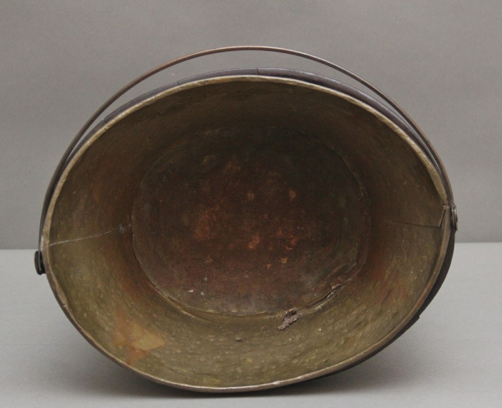 19th Century oval brass bound bucket View VI