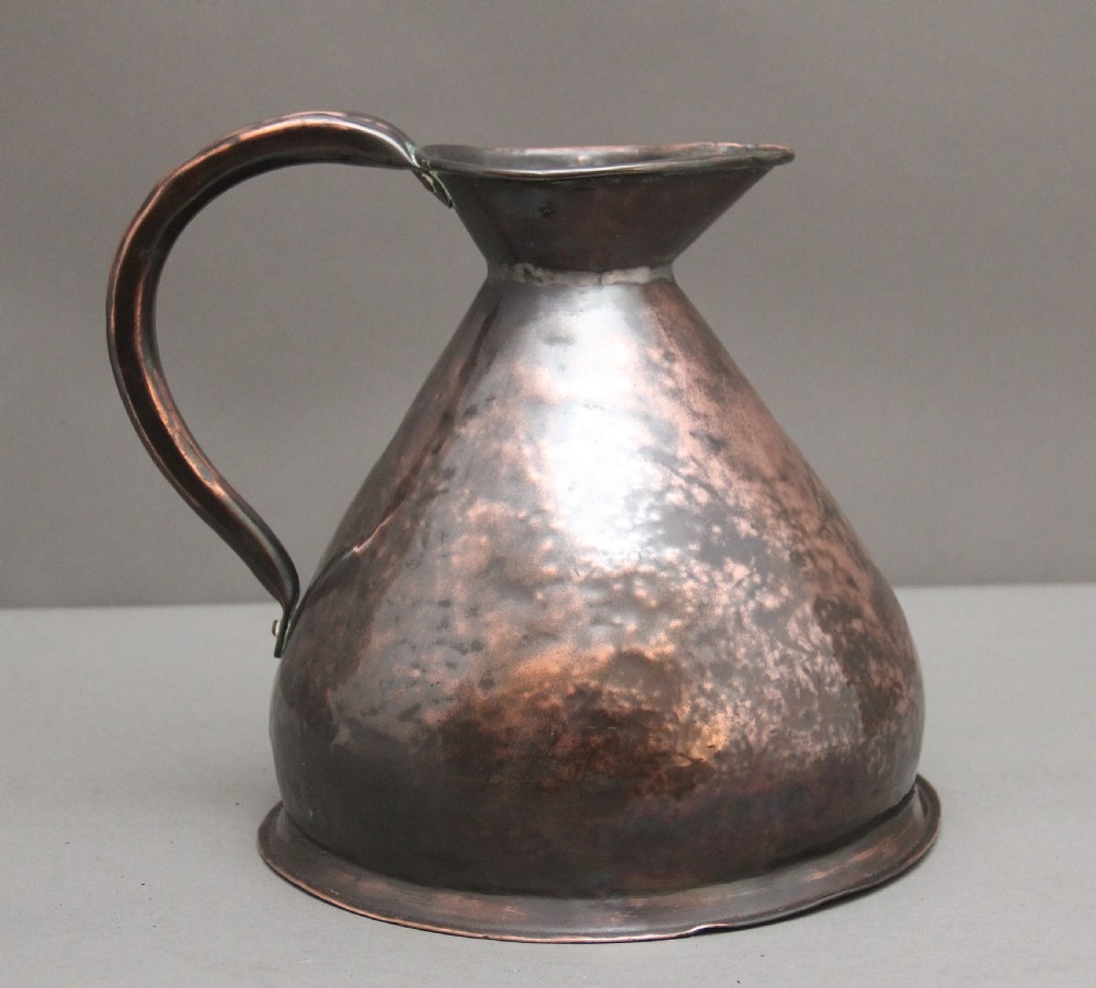 19th Century one gallon copper measuring jug View II