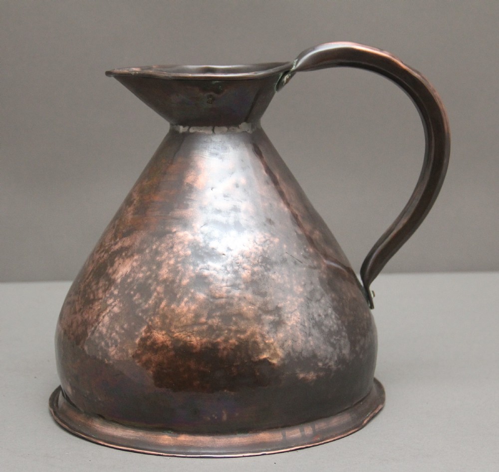19th Century one gallon copper measuring jug View III