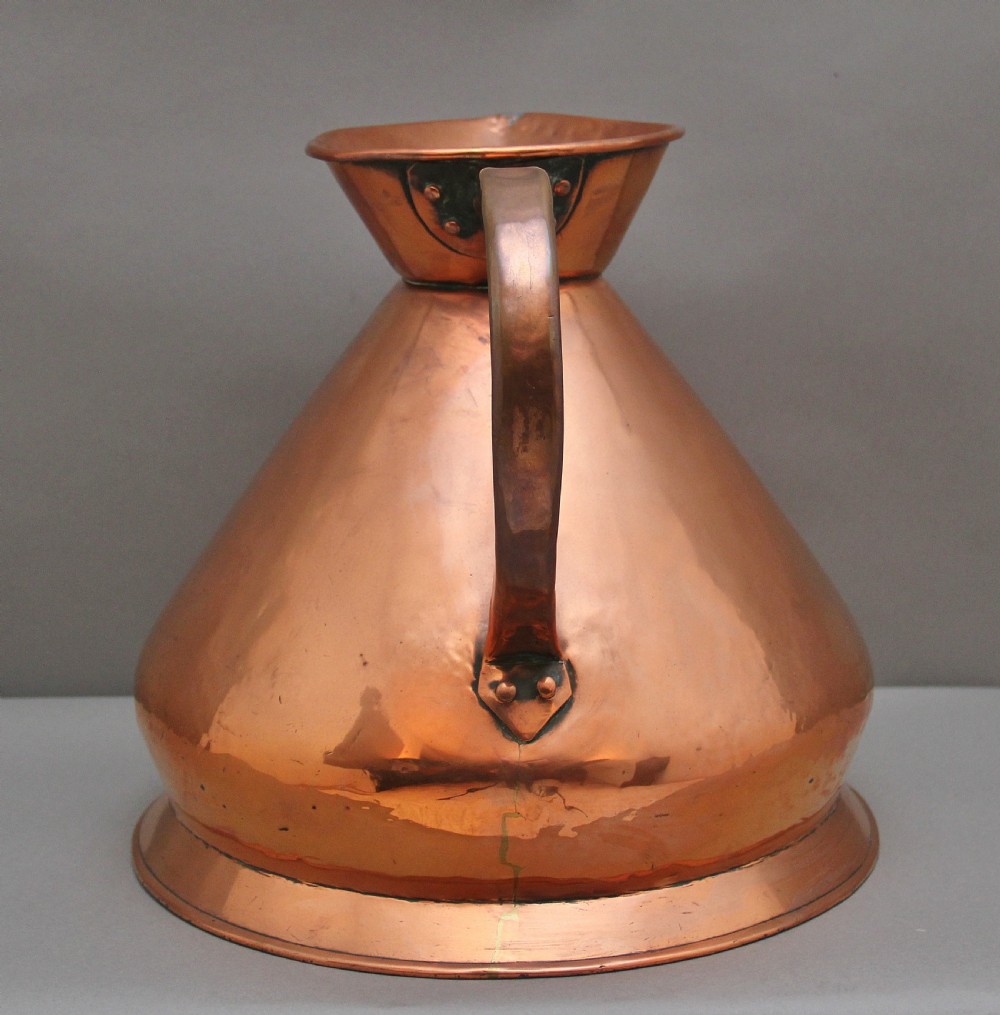 19th Century three gallon Copper Measuring Jug View III