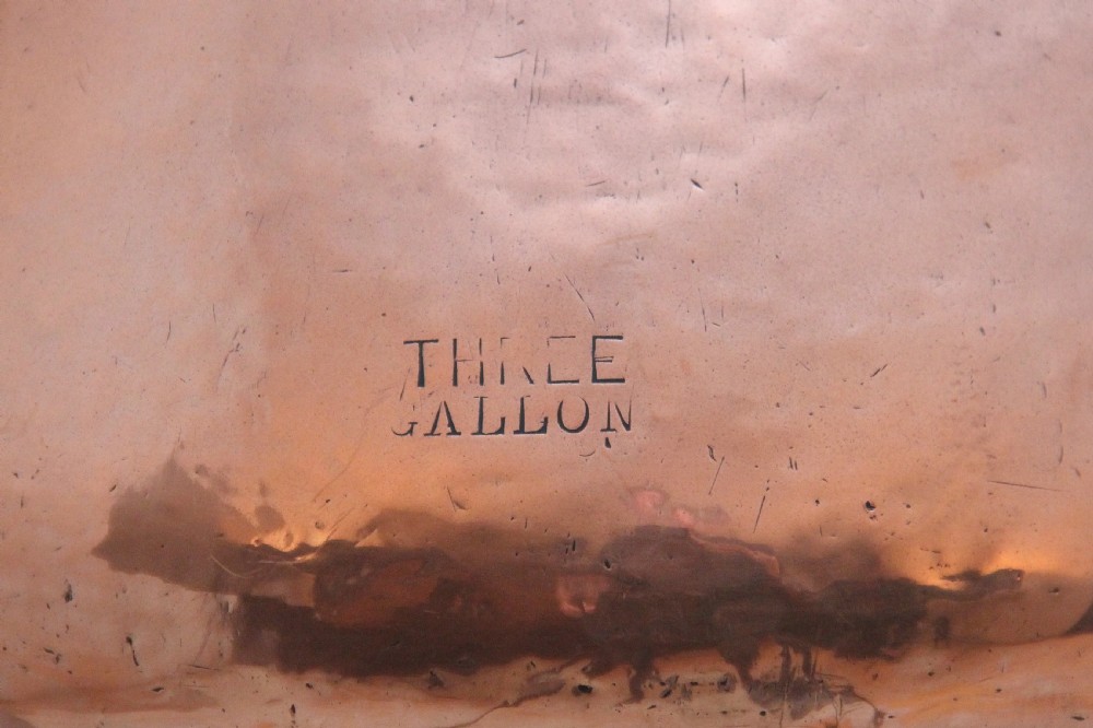 19th Century three gallon Copper Measuring Jug View V