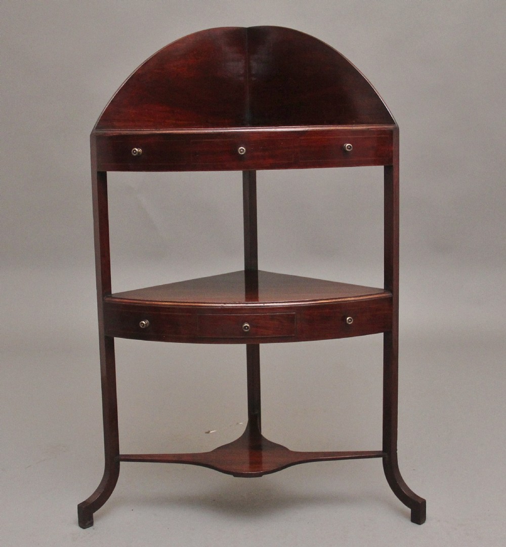 19th Century mahogany corner cabinet