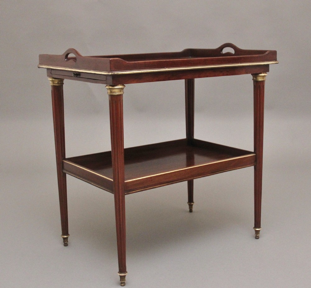 19th Century mahogany and brass inlaid occasional table
