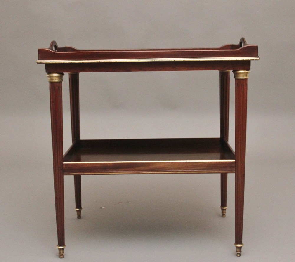 19th Century mahogany and brass inlaid occasional table View VI