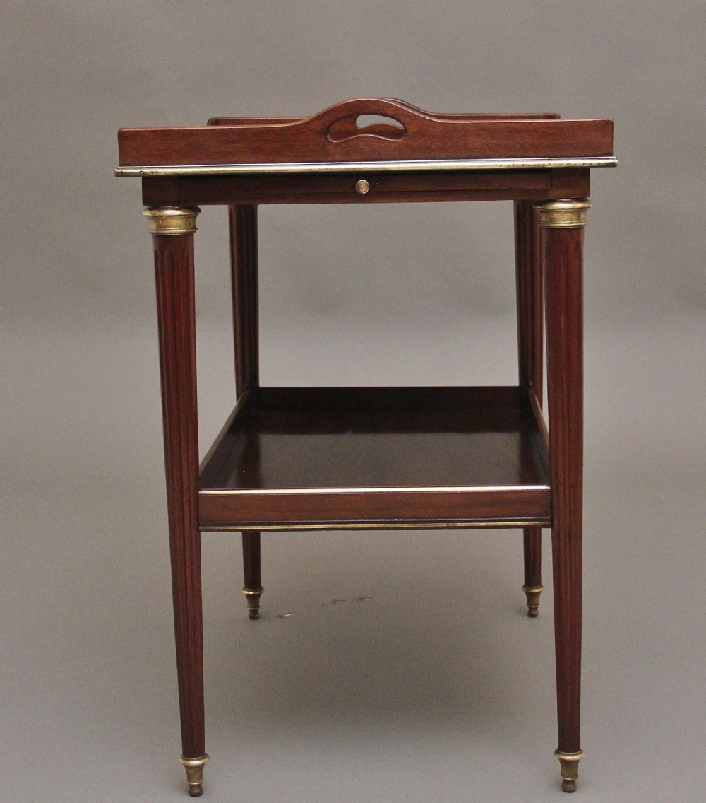 19th Century mahogany and brass inlaid occasional table View VII