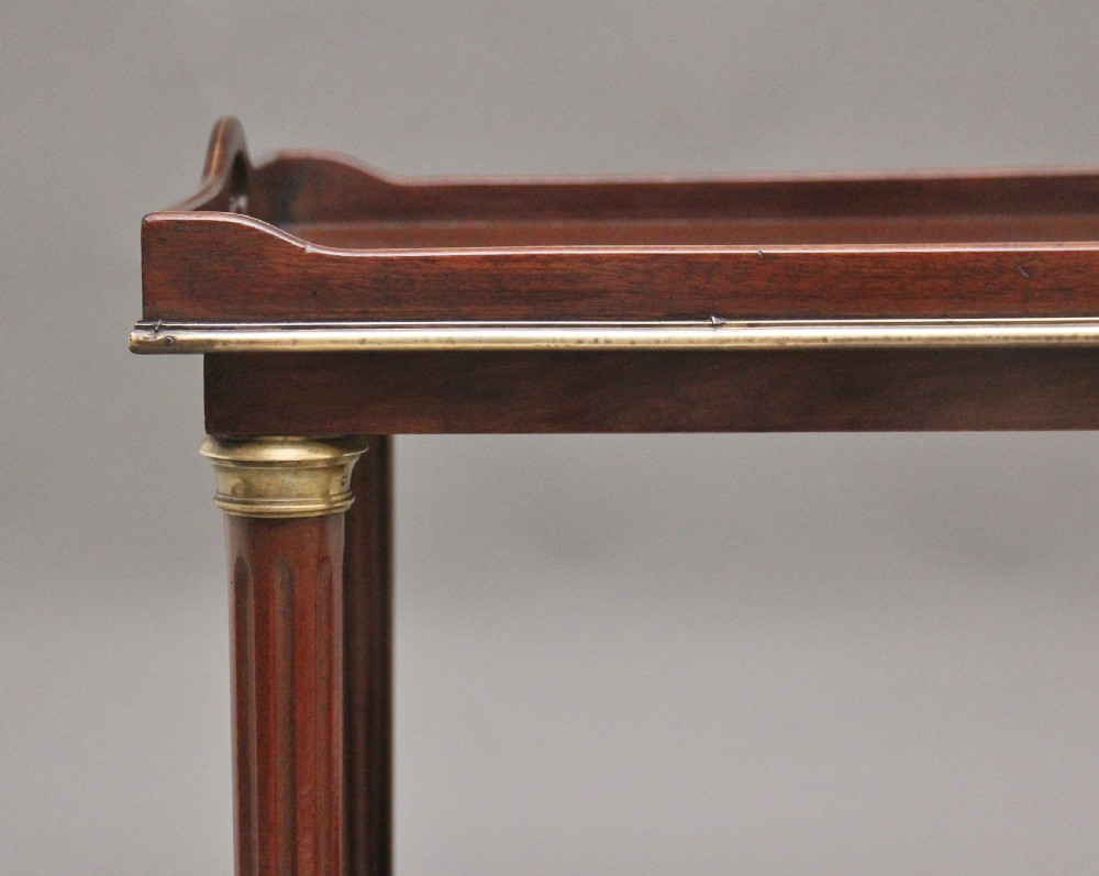 19th Century mahogany and brass inlaid occasional table View IX