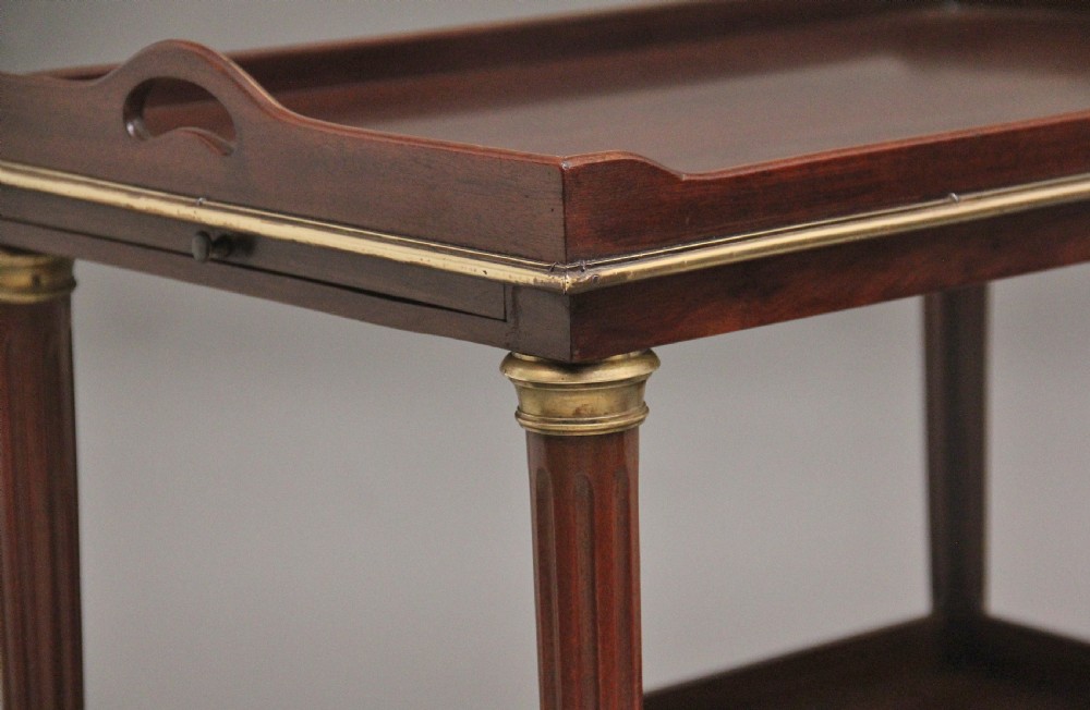 19th Century mahogany and brass inlaid occasional table View X