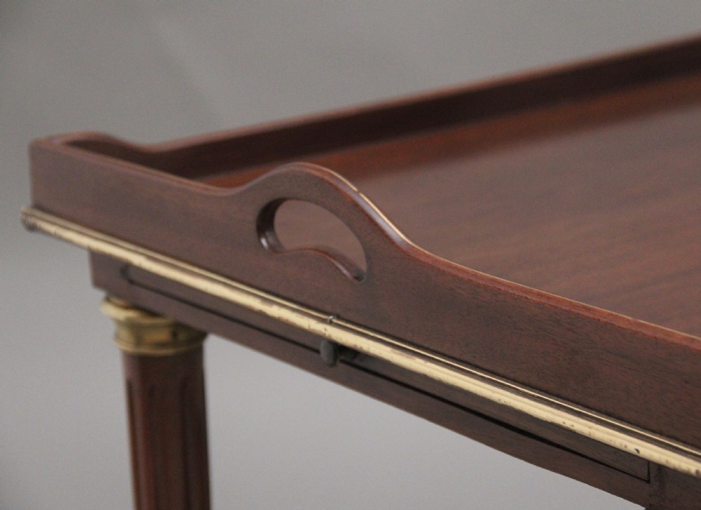 19th Century mahogany and brass inlaid occasional table View XI
