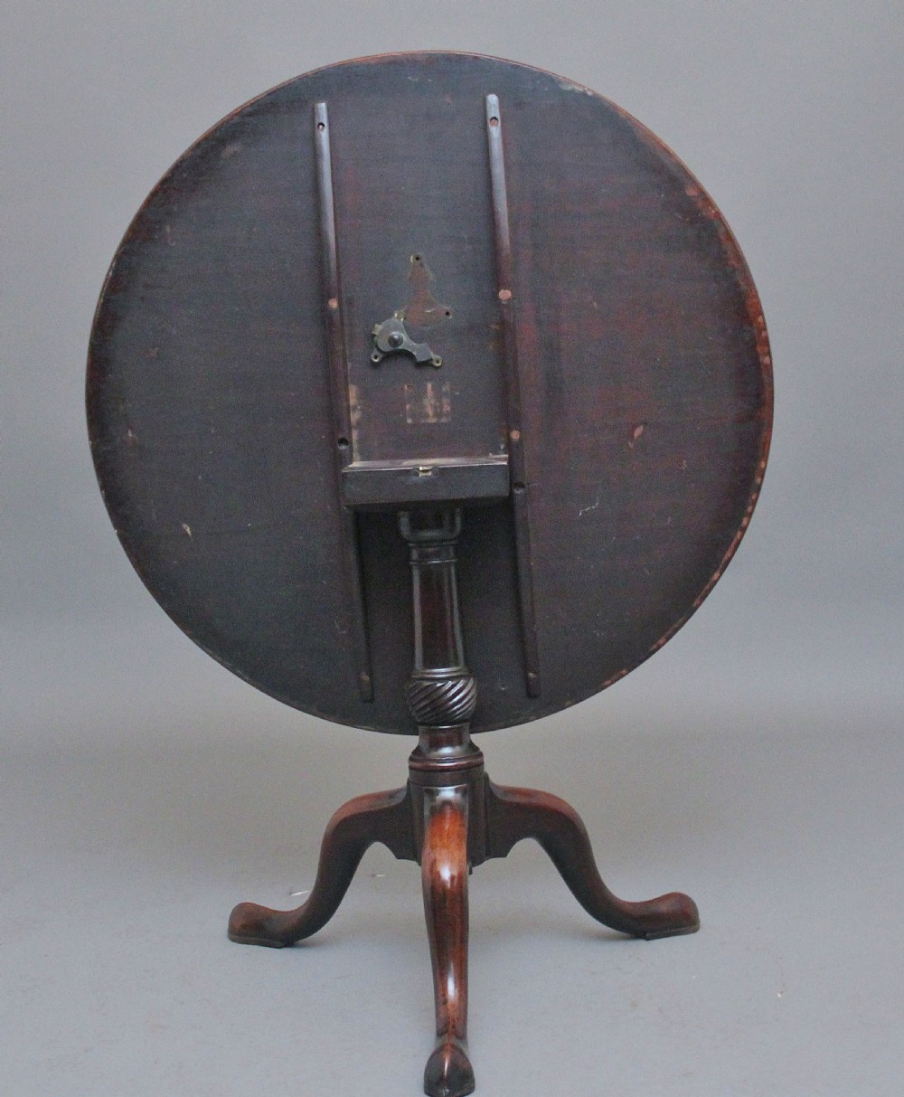 18th Century mahogany tripod table View IV