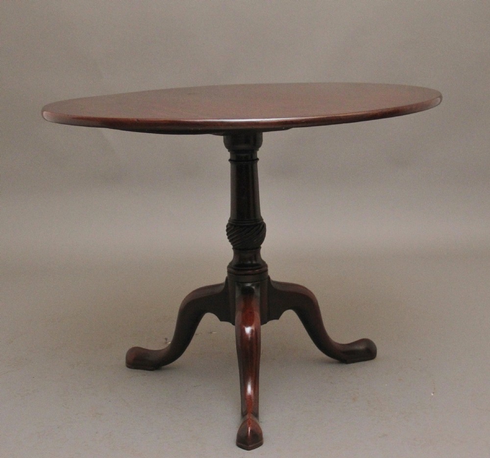 18th Century mahogany tripod table View VI
