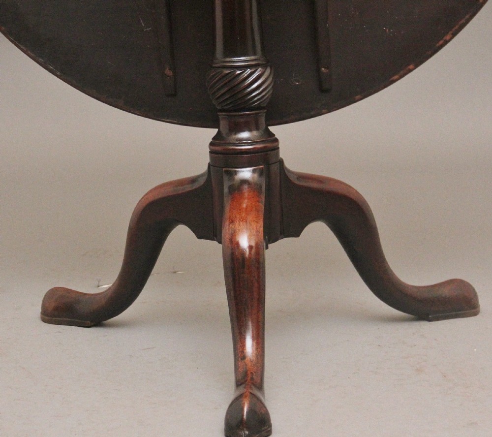 18th Century mahogany tripod table View VIII