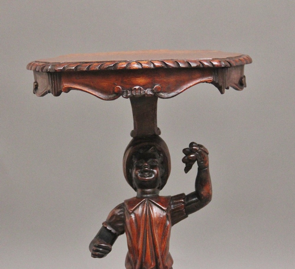 19th Century Italian carved walnut torcher View VIII