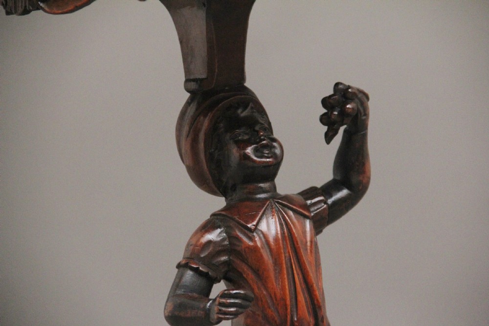 19th Century Italian carved walnut torcher View IX
