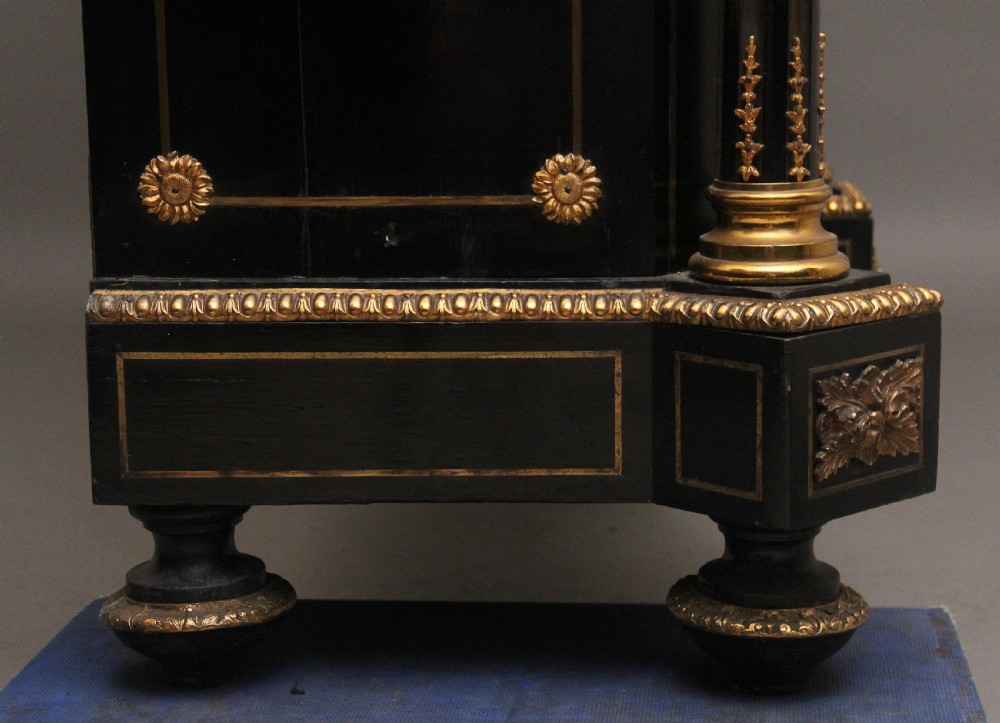 Large 19th Century ebonised and boulle credenza View XVIII