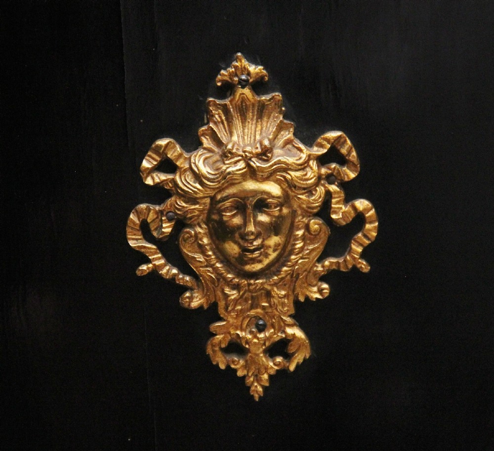 Large 19th Century ebonised and boulle credenza View XIX
