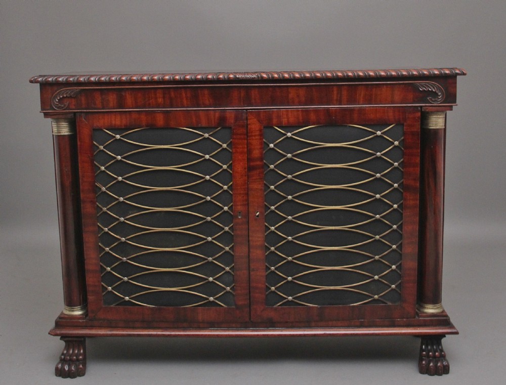 A fabulous quality early 19th Century mahogany side cabinet