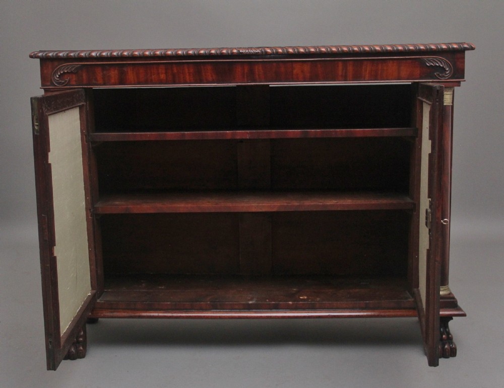 A fabulous quality early 19th Century mahogany side cabinet View II