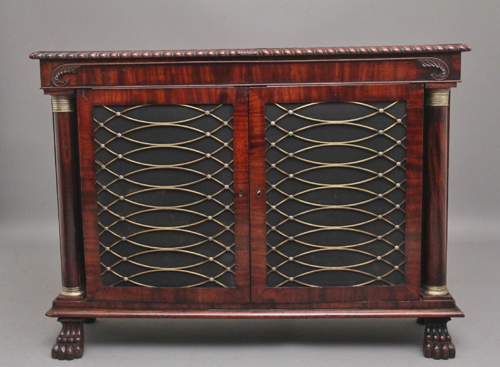 A fabulous quality early 19th Century mahogany side cabinet View V
