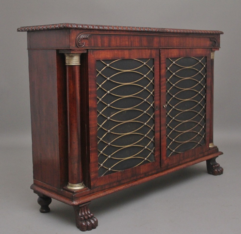 A fabulous quality early 19th Century mahogany side cabinet View VII