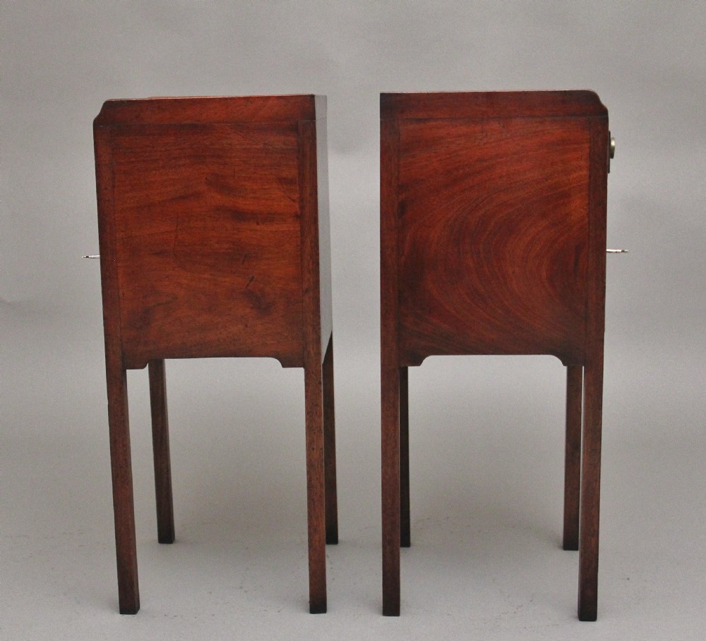 Pair early 20th Century mahogany bedside cabinets View IX