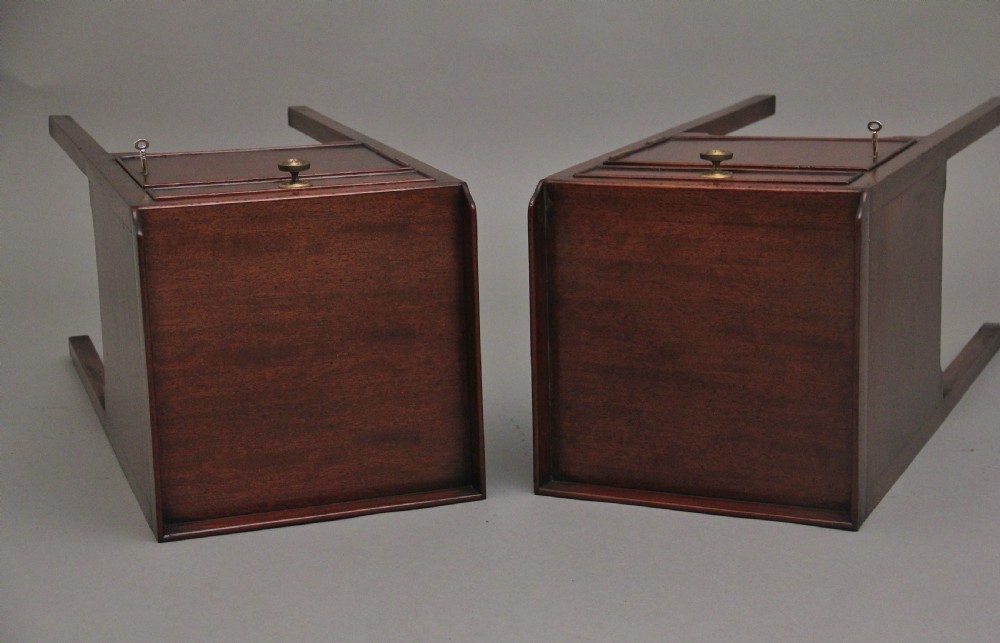 Pair early 20th Century mahogany bedside cabinets View X