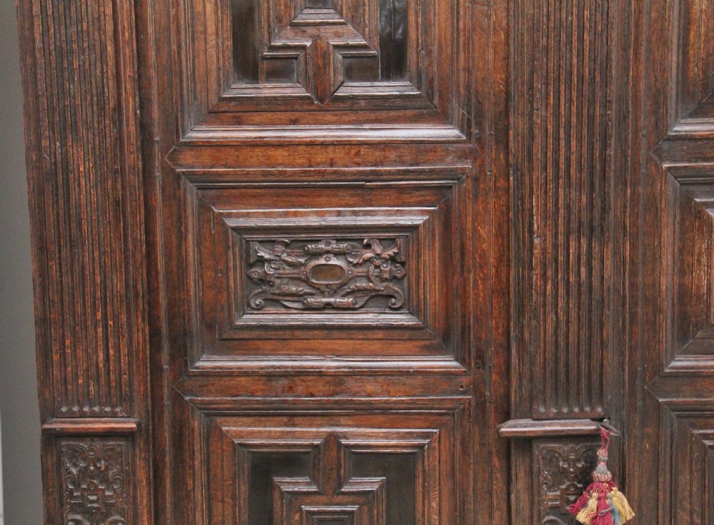 17th Century Flemish carved oak cupboard View IV