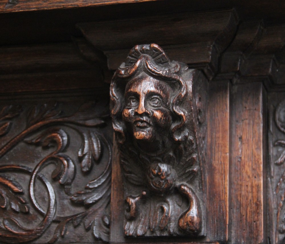 17th Century Flemish carved oak cupboard View IX