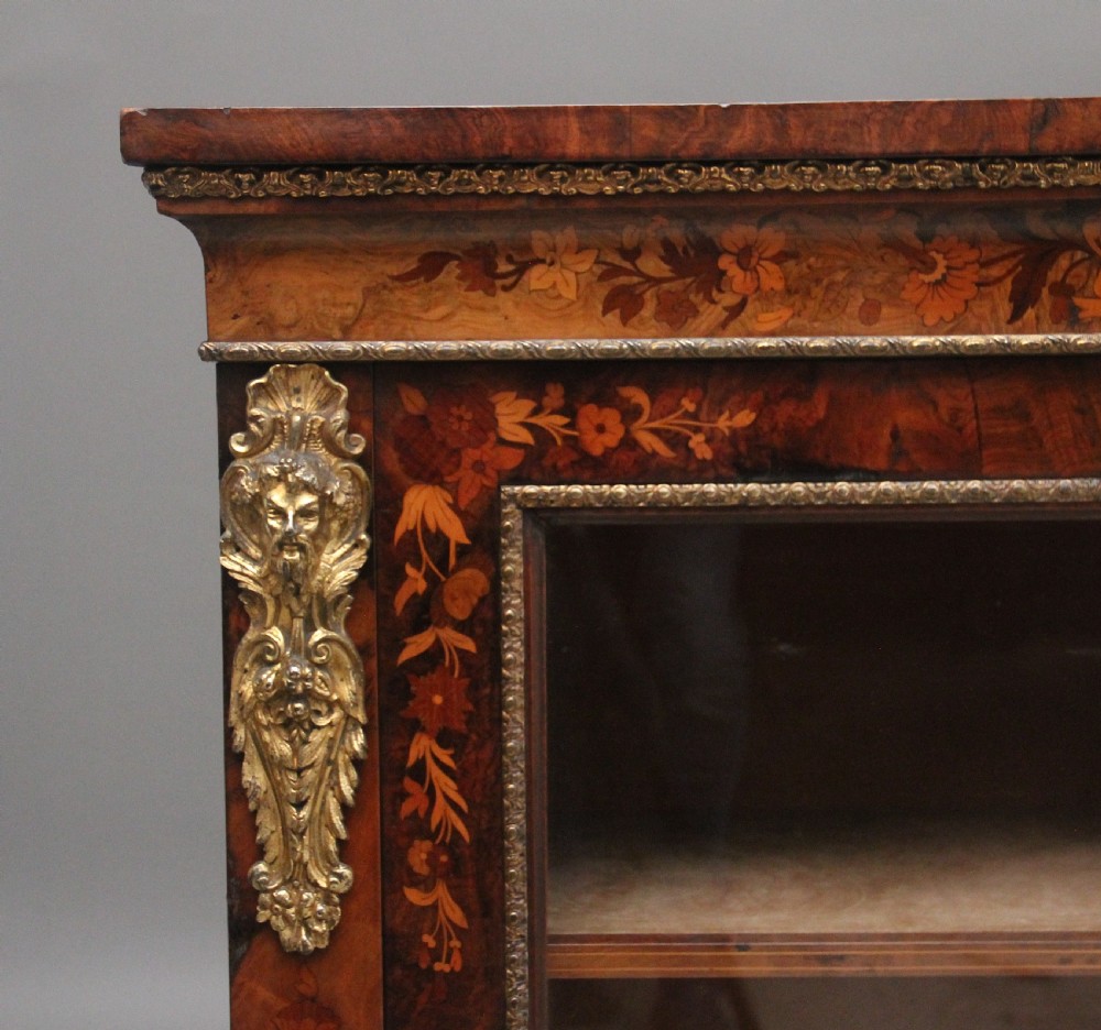 Pair of 19th Century walnut pier cabinets by Edwards & Roberts View IX
