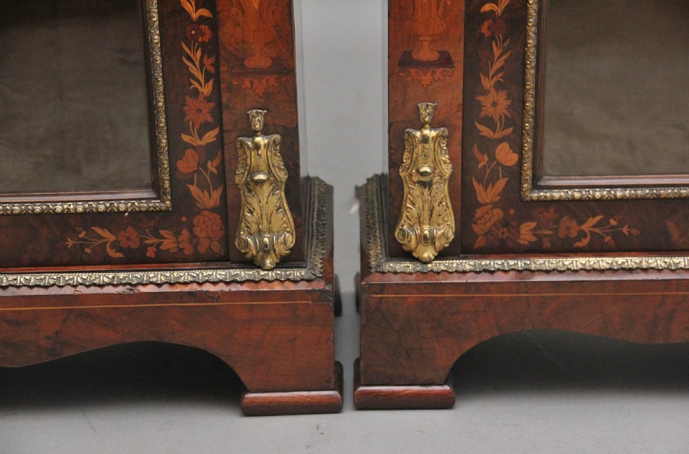 Pair of 19th Century walnut pier cabinets by Edwards & Roberts View XIII