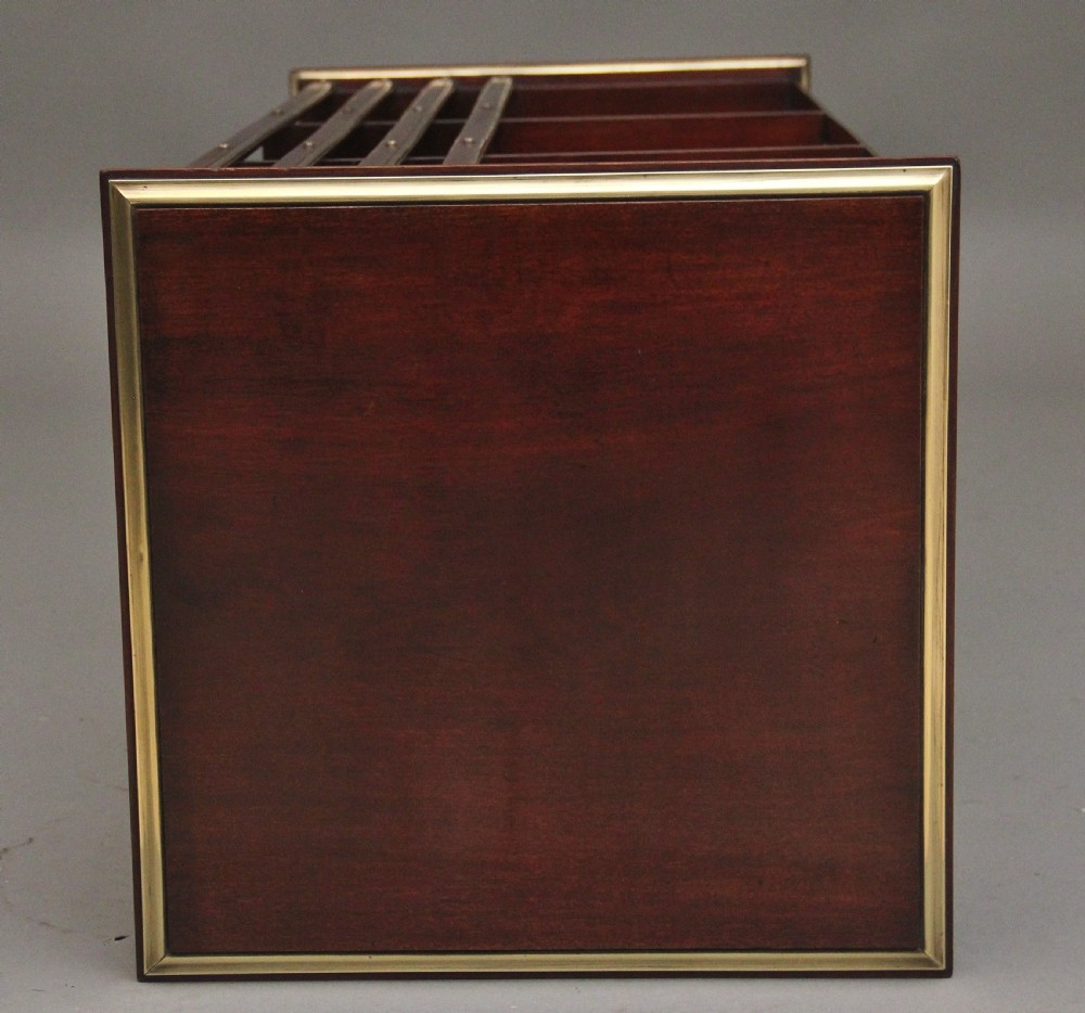 19th Century French mahogany and brass revolving bookcase View XII