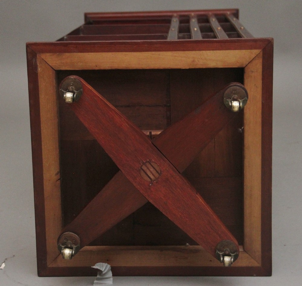 19th Century French mahogany and brass revolving bookcase View XIII