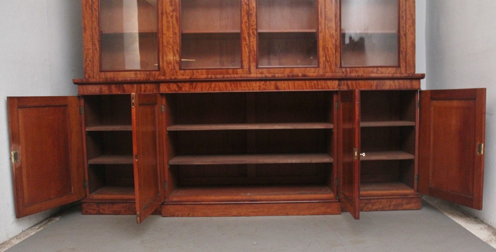 large 19th Century mahogany breakfront bookcase View III