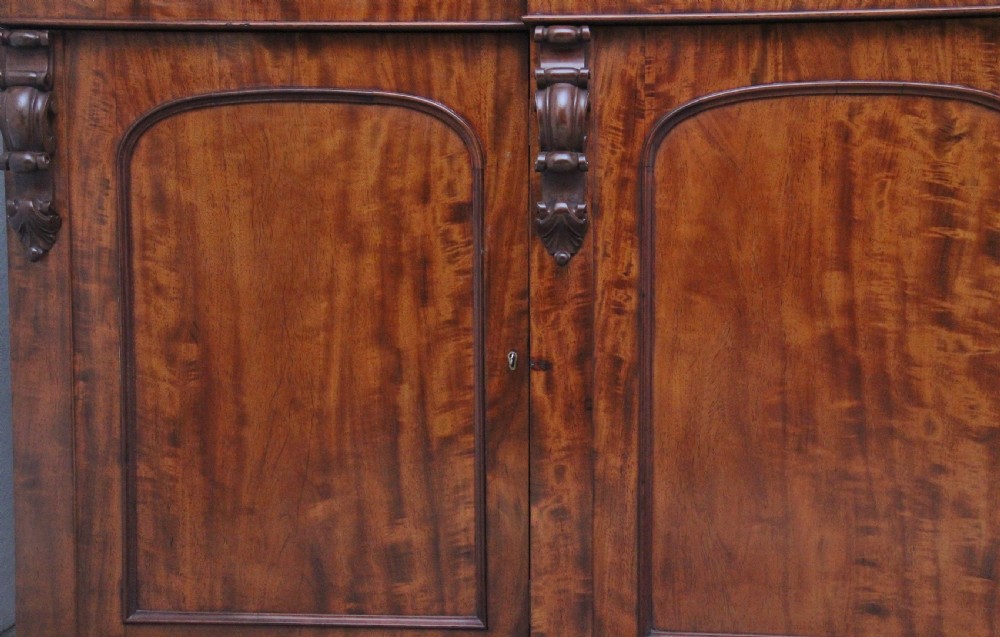 large 19th Century mahogany breakfront bookcase View VI