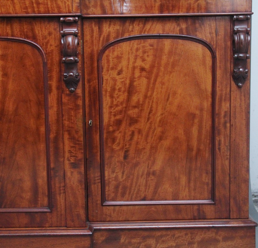 large 19th Century mahogany breakfront bookcase View VIII