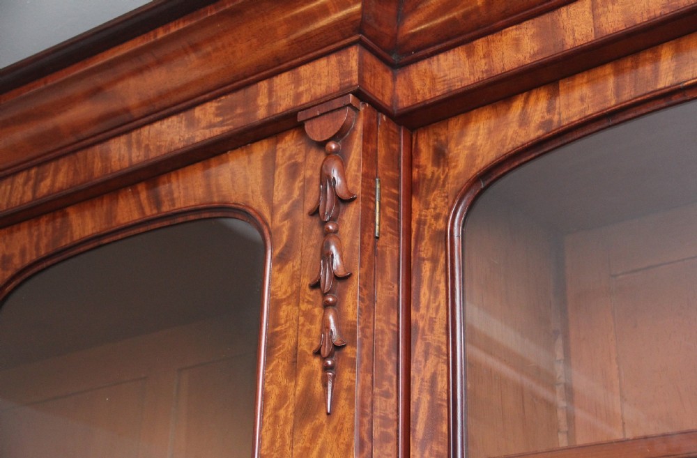 large 19th Century mahogany breakfront bookcase View X