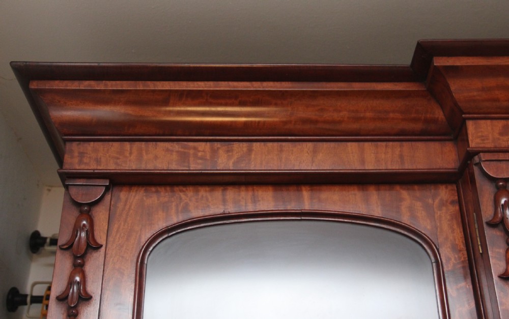 large 19th Century mahogany breakfront bookcase View XIII