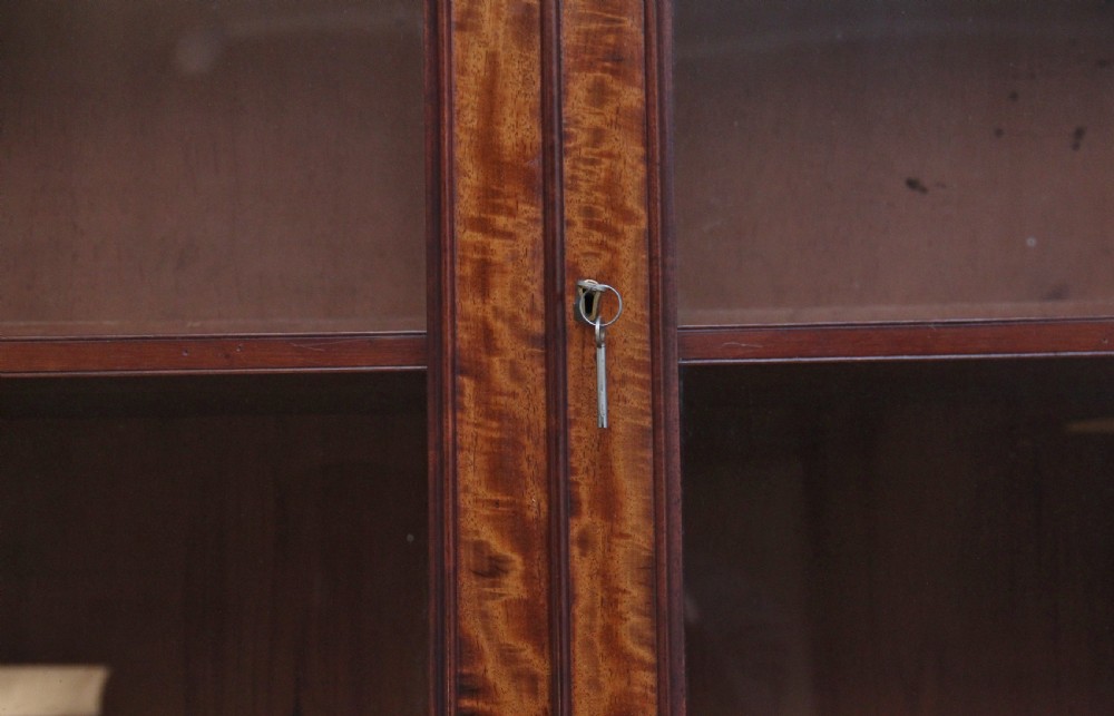 large 19th Century mahogany breakfront bookcase View XVII