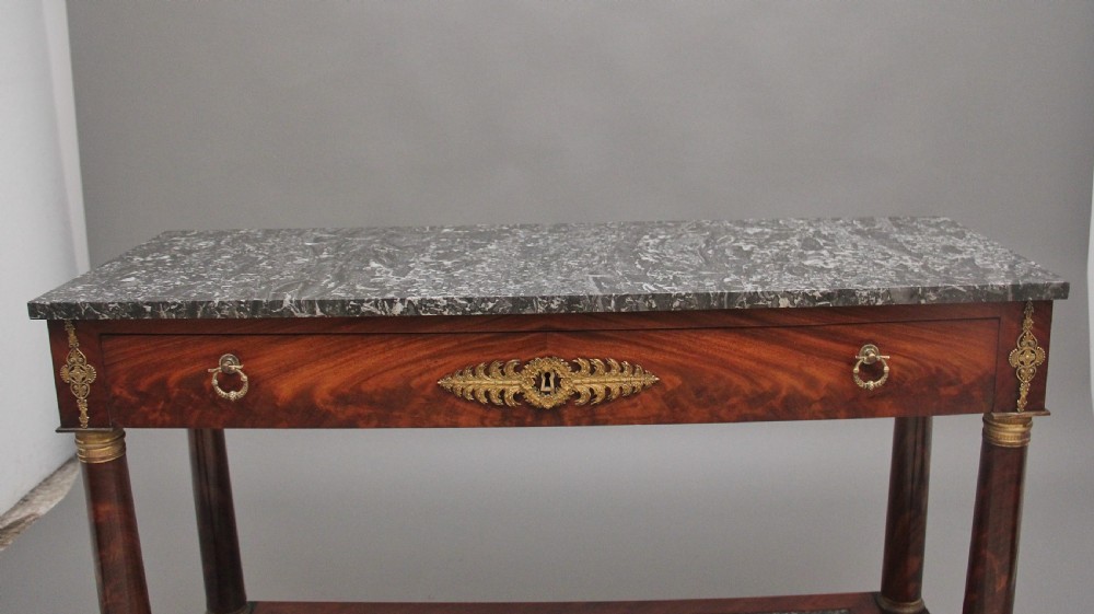 19th Century marble top mahogany console table View VII