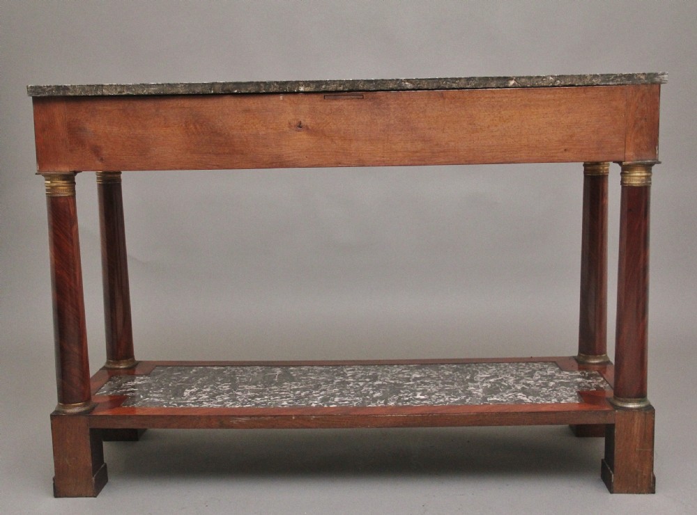 19th Century marble top mahogany console table View XI