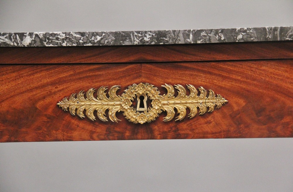 19th Century marble top mahogany console table View XIII
